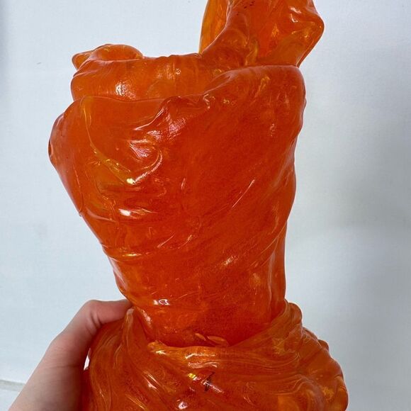 Vintage MCM Acrylic Abstract Form Candle Holder - Picture 2 of 9